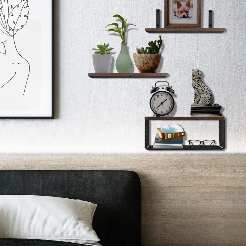 Floating Shelves Wall Mounted Set of 3