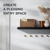 Floating Shelves Wall Mounted, 24 x 7 Inch Wall Shelves for Bathroom, Bedroom, Living Room, Black Shelves Set of 2 - AMFS05