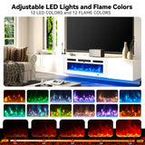 Floating TV Stand with 36" Electric Fireplace