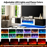 Floating TV Stand with 36" Electric Fireplace