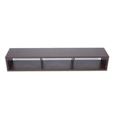 Floating Walnut/Grey TV Console, 60-Inch, Wall-Mounted Media Storage Unit for AV Components, Easy Assembly, Sturdy Construction