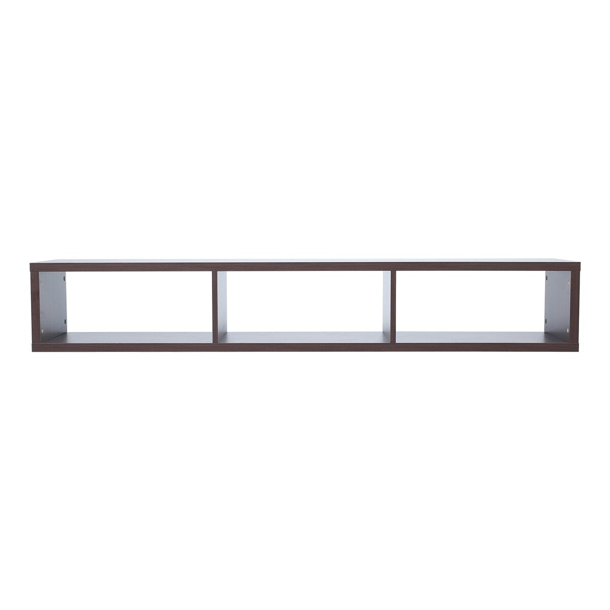 Floating Walnut/Grey TV Console, 60-Inch, Wall-Mounted Media Storage Unit for AV Components, Easy Assembly, Sturdy Construction