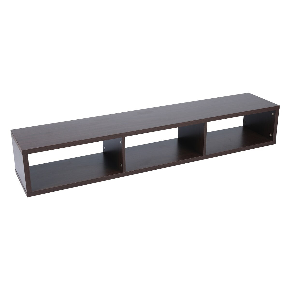 Floating Walnut/Grey TV Console, 60-Inch, Wall-Mounted Media Storage Unit for AV Components, Easy Assembly, Sturdy Construction