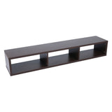 Floating Walnut/Grey TV Console, 60-Inch, Wall-Mounted Media Storage Unit for AV Components, Easy Assembly, Sturdy Construction