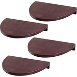 Floating Wood Shelves for Wall Semi Circle Round Set of 4 - Medium