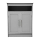 Floor Cabinet Storage Organizer with Magnetic Closure Doors and Shelves