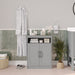 Floor Cabinet Storage Organizer with Magnetic Closure Doors and Shelves
