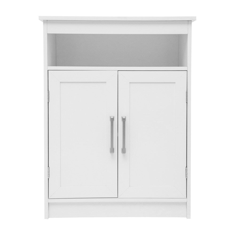 Floor Cabinet Storage Organizer with Magnetic Closure Doors and Shelves