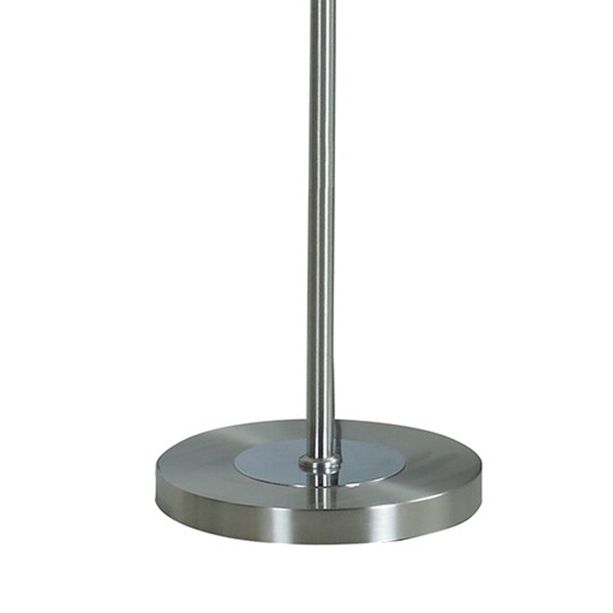 Floor Lamp with Metal Tube Design Body and Adjustable Head, Silver