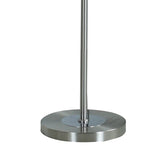 Floor Lamp with Metal Tube Design Body and Adjustable Head, Silver