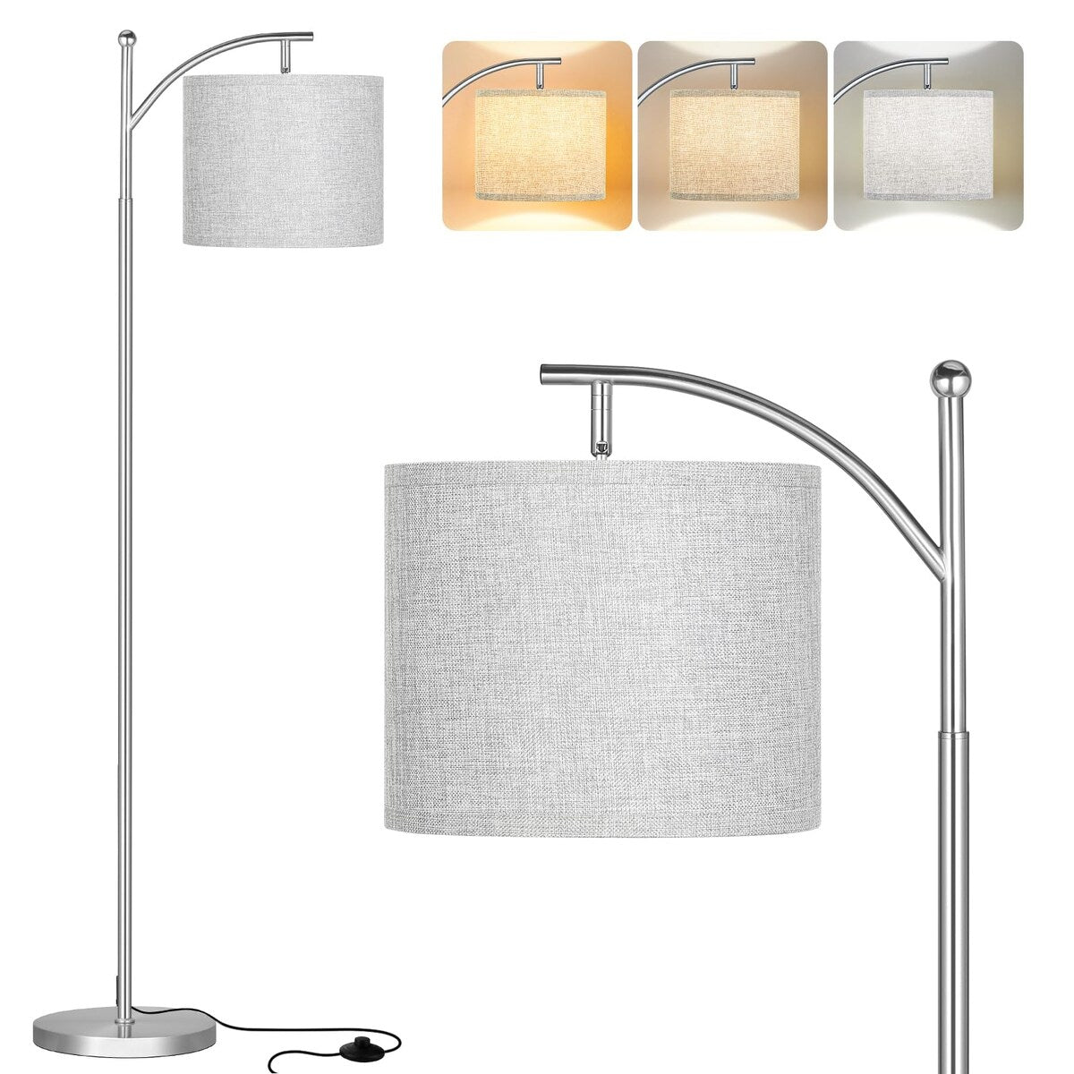 Floor Lamps for Living Room with 3 Color Temperatures, Standing Lamp S