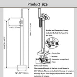Floor Mount Bathtub Faucet Freestanding Tub Filler Polish Chrome Finish Shower Faucets with Handheld Shower