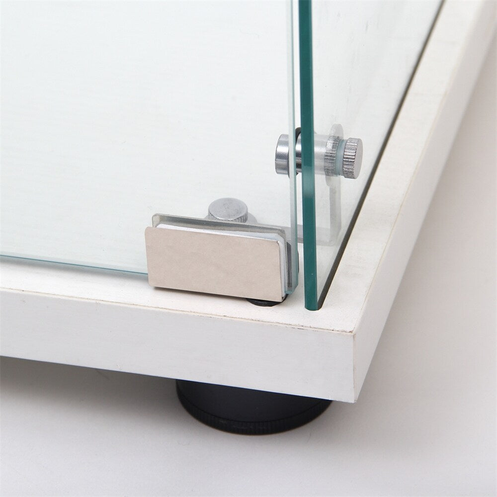 Floor Standing LED Lights Glass Display Cabinet with 4 Shelves