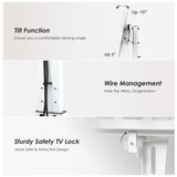 Floor TV Stands with Swivel TILT Mount for 32 - 75 Inch LCD LED TVs with Iron Base Adjustable Shelf Universal Television Stands