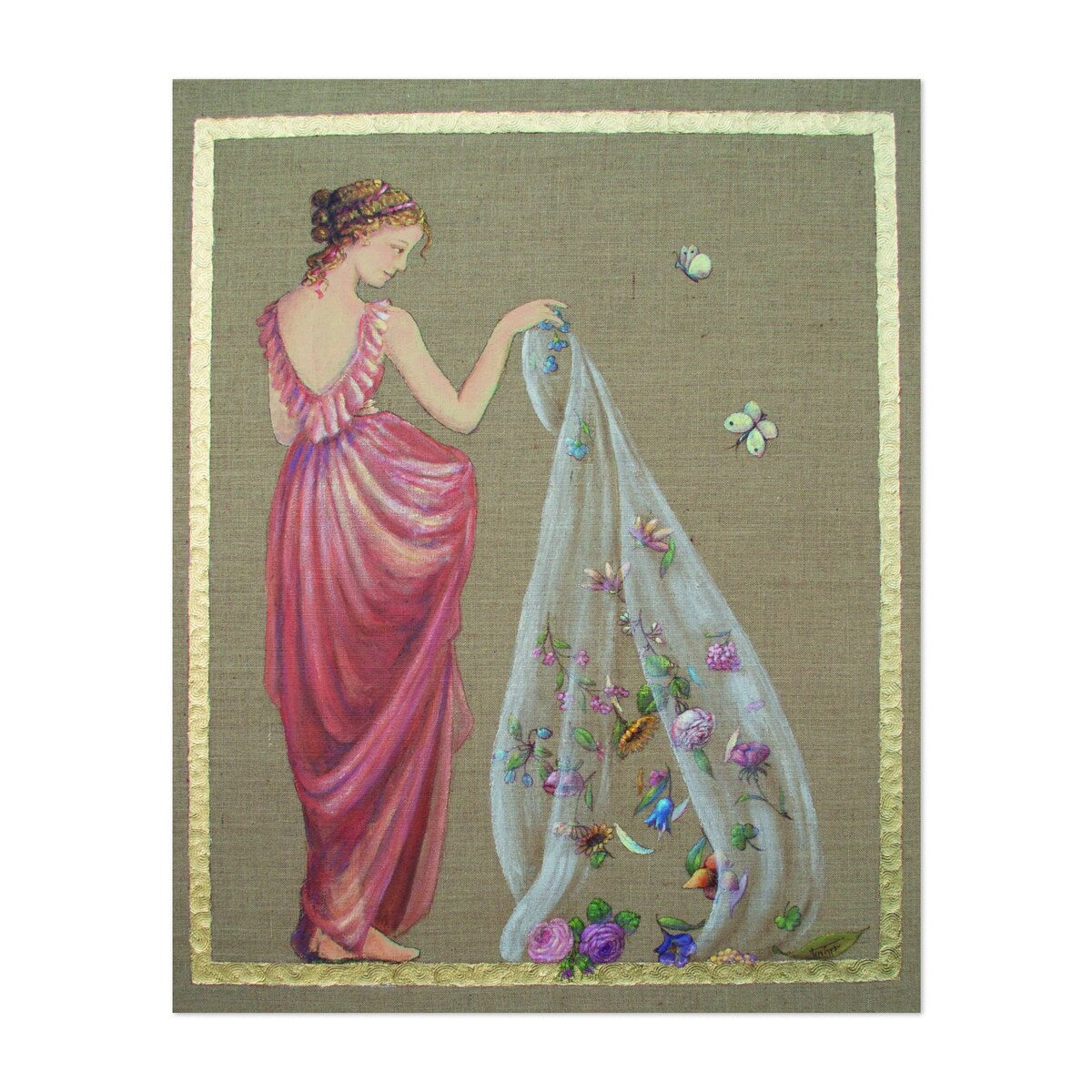 Flora Painting Feminine Floral Botanical Nature Art Print/Poster