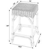 Flora Rattan Scalloped Counter stool