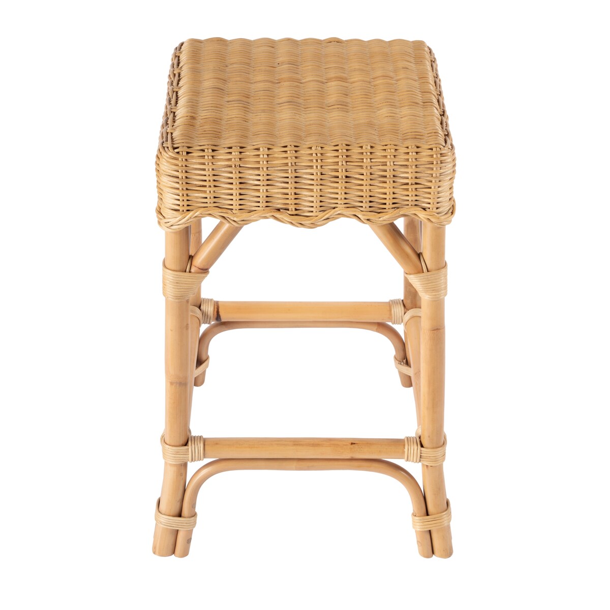 Flora Rattan Scalloped Counter stool