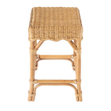 Flora Rattan Scalloped Counter stool