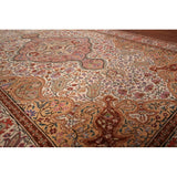 Floral Anatolian Oriental Vintage Area Rug Hand-Knotted Wool Carpet - 6'7" X 10'5"