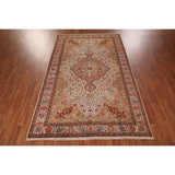 Floral Anatolian Oriental Vintage Area Rug Hand-Knotted Wool Carpet - 6'7" X 10'5"
