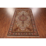 Floral Anatolian Oriental Vintage Area Rug Hand-Knotted Wool Carpet - 6'7" X 10'5"