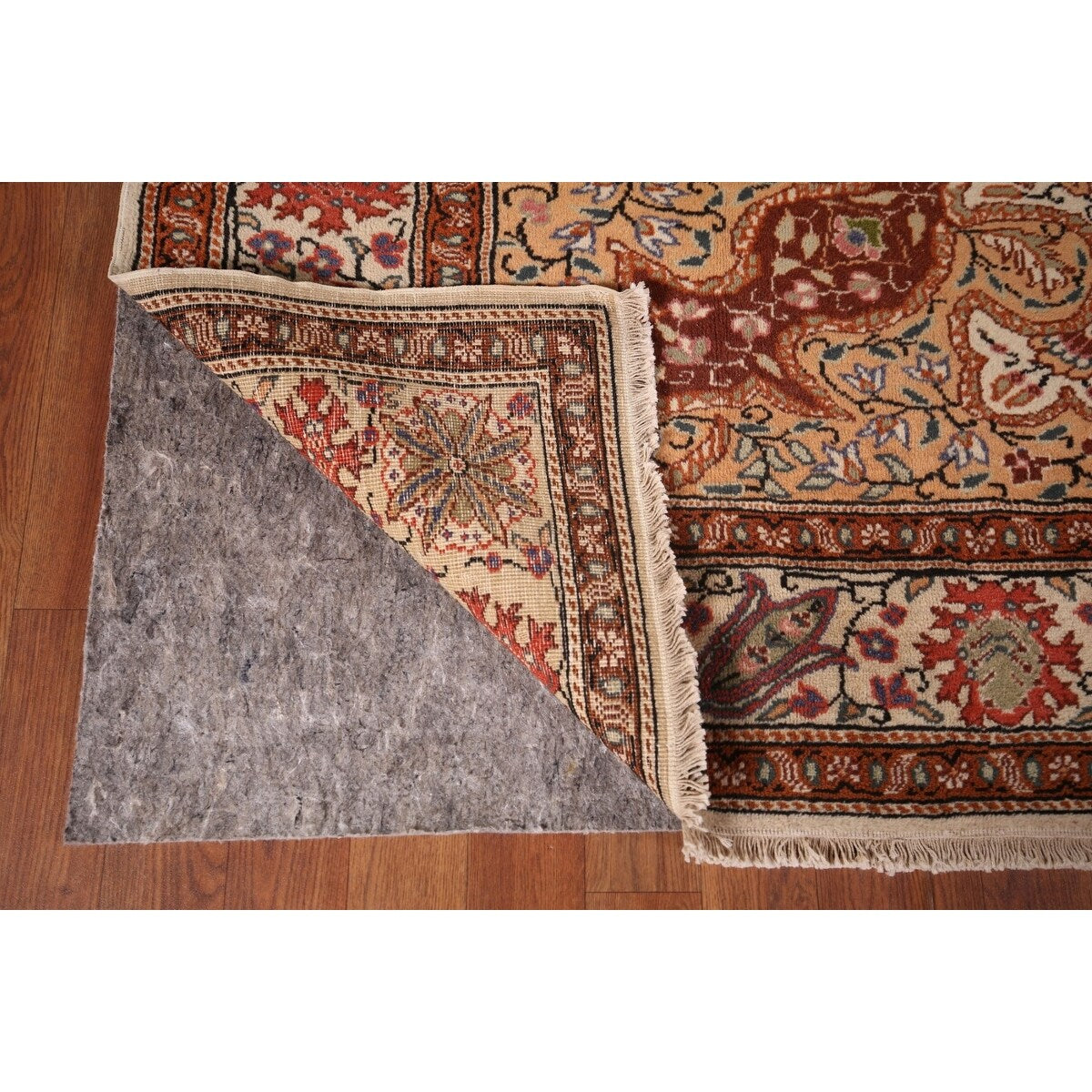 Floral Anatolian Oriental Vintage Area Rug Hand-Knotted Wool Carpet - 6'7" X 10'5"