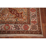 Floral Anatolian Oriental Vintage Area Rug Hand-Knotted Wool Carpet - 6'7" X 10'5"