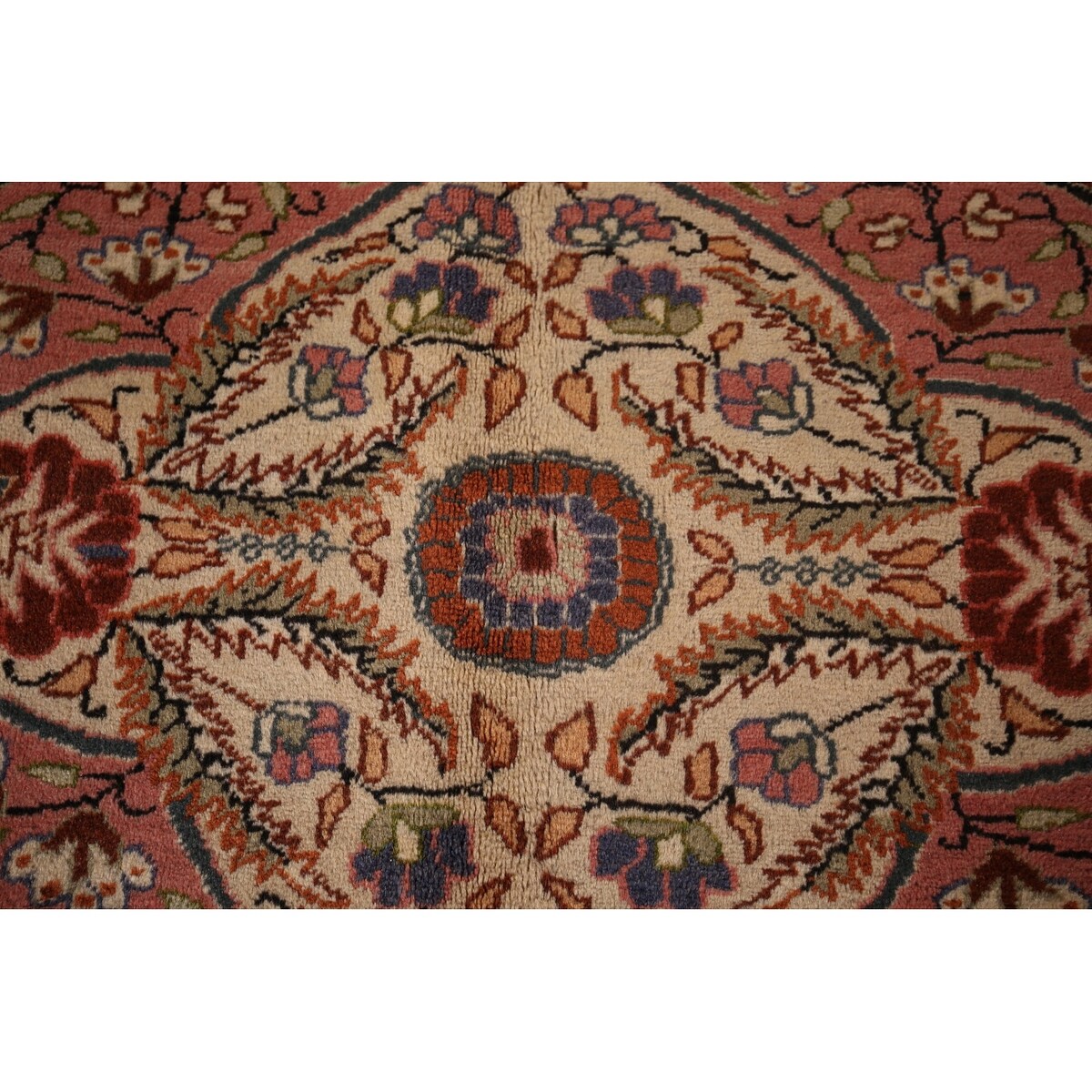 Floral Anatolian Oriental Vintage Area Rug Hand-Knotted Wool Carpet - 6'7" X 10'5"