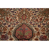 Floral Anatolian Oriental Vintage Area Rug Hand-Knotted Wool Carpet - 6'7" X 10'5"