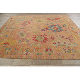 Floral Authentic Oushak Turkish Oriental Area Rug Wool Handmade - 7'6" x 9'3"
