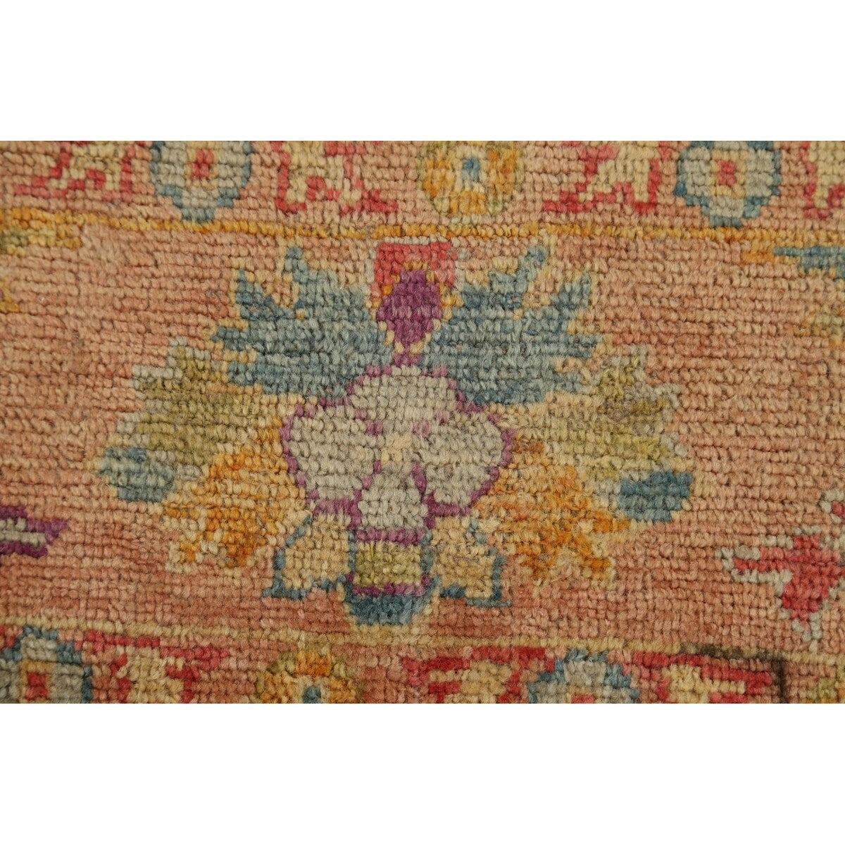 Floral Authentic Oushak Turkish Oriental Area Rug Wool Handmade - 7'6" x 9'3"