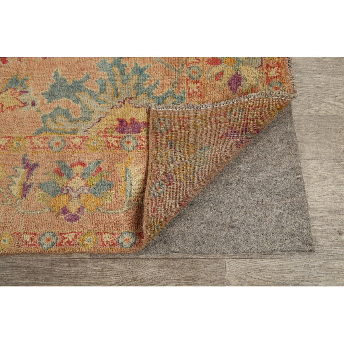 Floral Authentic Oushak Turkish Oriental Area Rug Wool Handmade - 7'6" x 9'3"