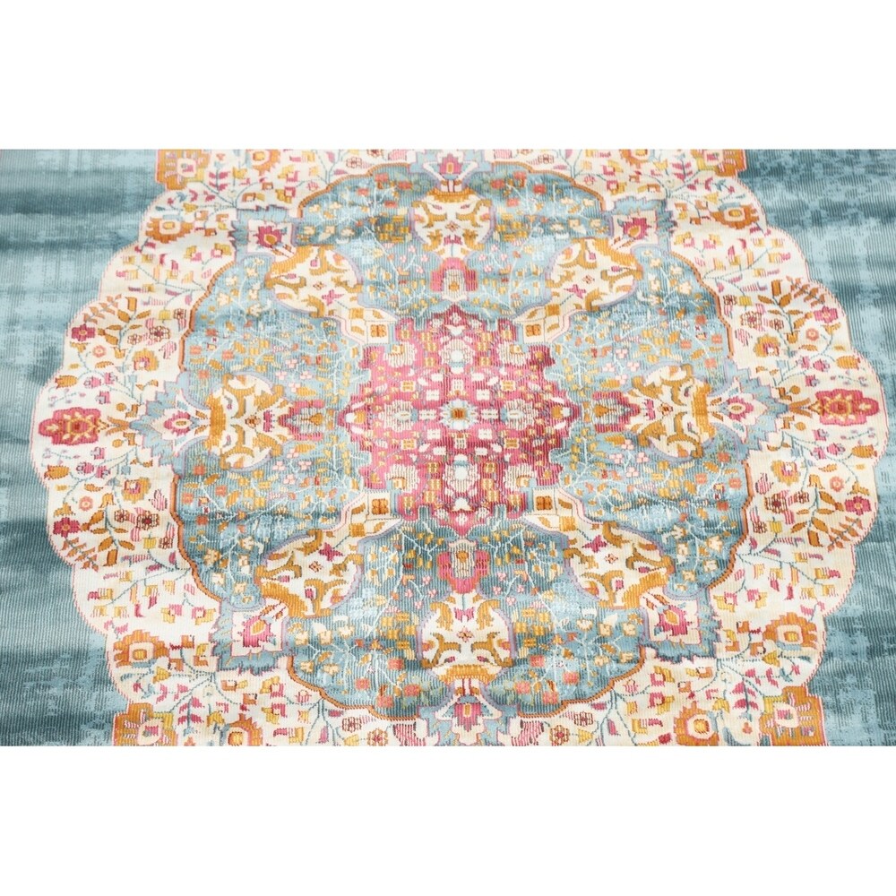 Floral Distressed Turkish Vintage Style Oriental Area Rug Traditional