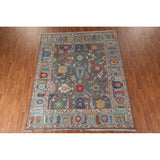 Floral Grey Oushak Oriental Area Rug Handmade Transitional Wool Carpet - 8'1"x 10'0"