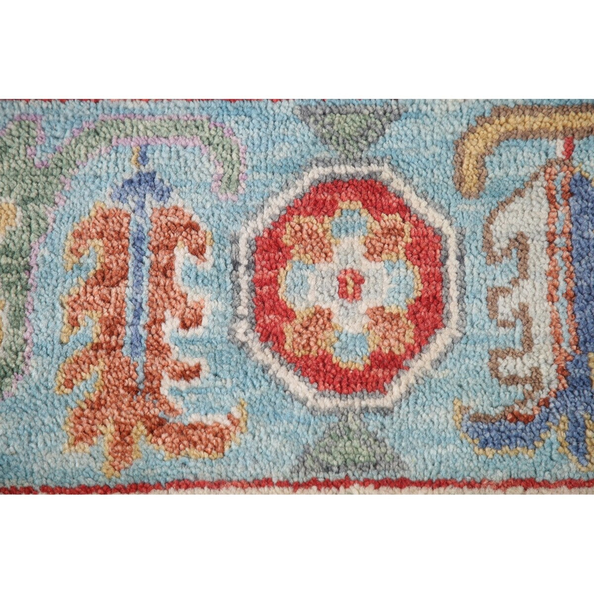 Floral Grey Oushak Oriental Area Rug Handmade Transitional Wool Carpet - 8'1"x 10'0"