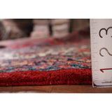 Floral Hamedan Large Vintage Persian Rug Hand-Knotted Wool Carpet - 8'11" x 17'11"