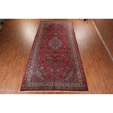 Floral Hamedan Large Vintage Persian Rug Hand-Knotted Wool Carpet - 8'11" x 17'11"
