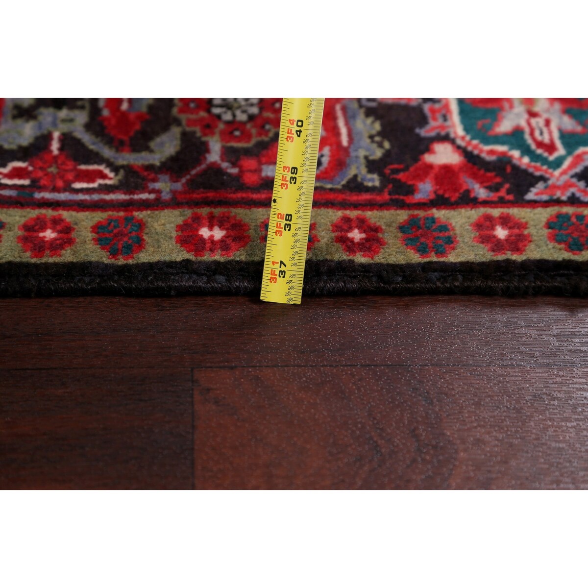 Floral Heriz Persian Area Rug Wool Hand-Knotted Living Room Carpet - 7'6" x 9'6"