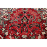 Floral Heriz Persian Area Rug Wool Hand-Knotted Living Room Carpet - 7'6" x 9'6"