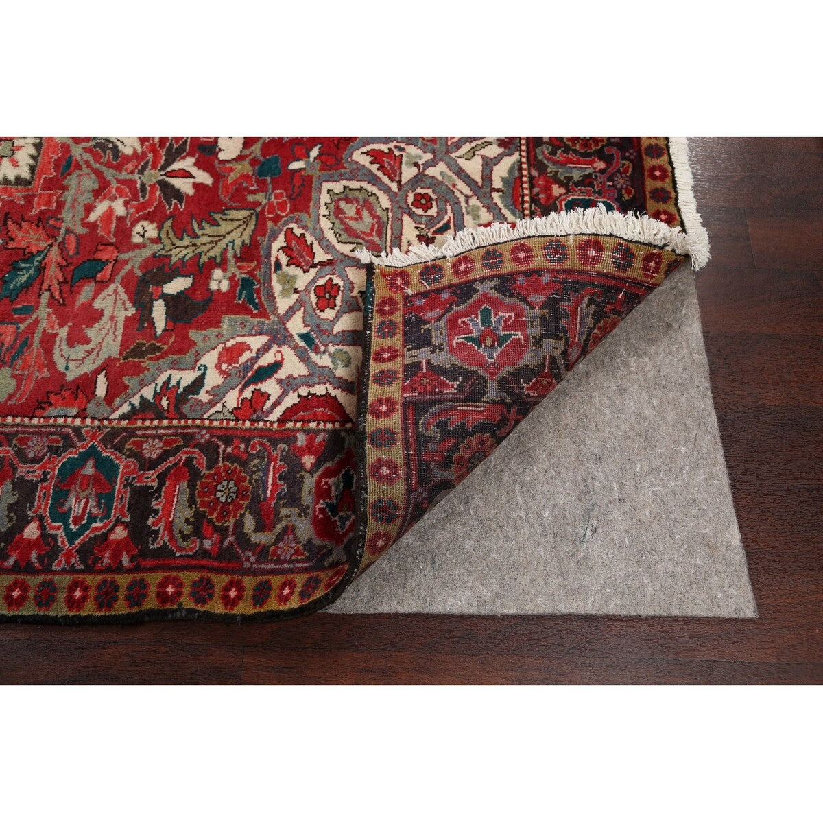Floral Heriz Persian Area Rug Wool Hand-Knotted Living Room Carpet - 7'6" x 9'6"
