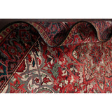 Floral Heriz Persian Area Rug Wool Hand-Knotted Living Room Carpet - 7'6" x 9'6"
