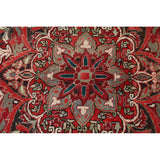 Floral Heriz Persian Area Rug Wool Hand-Knotted Living Room Carpet - 7'6" x 9'6"
