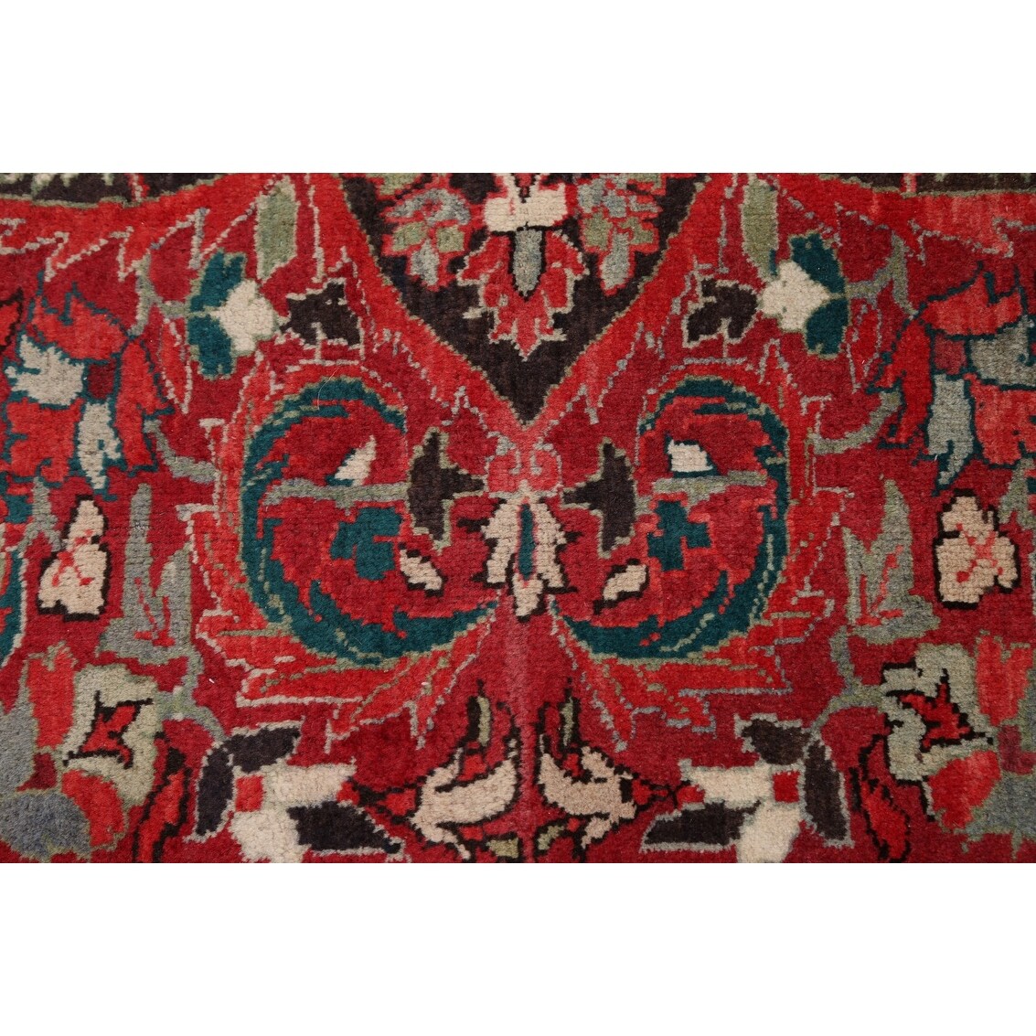 Floral Heriz Persian Area Rug Wool Hand-Knotted Living Room Carpet - 7'6" x 9'6"