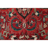 Floral Heriz Persian Area Rug Wool Hand-Knotted Living Room Carpet - 7'6" x 9'6"