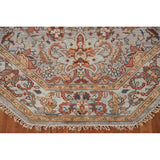 Floral Heriz Serapi Oriental Octagon Rug Handmade Wool Carpet - 6'0"x 5'9"