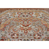 Floral Heriz Serapi Oriental Octagon Rug Handmade Wool Carpet - 6'0"x 5'9"