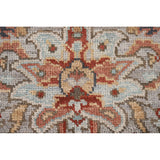 Floral Heriz Serapi Oriental Octagon Rug Handmade Wool Carpet - 6'0"x 5'9"