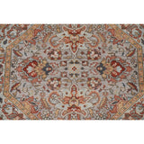 Floral Heriz Serapi Oriental Octagon Rug Handmade Wool Carpet - 6'0"x 5'9"