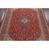 Floral Kashan Persian Traditional Area Rug Hand-knotted Wool Carpet - 9'10" x 13'4"