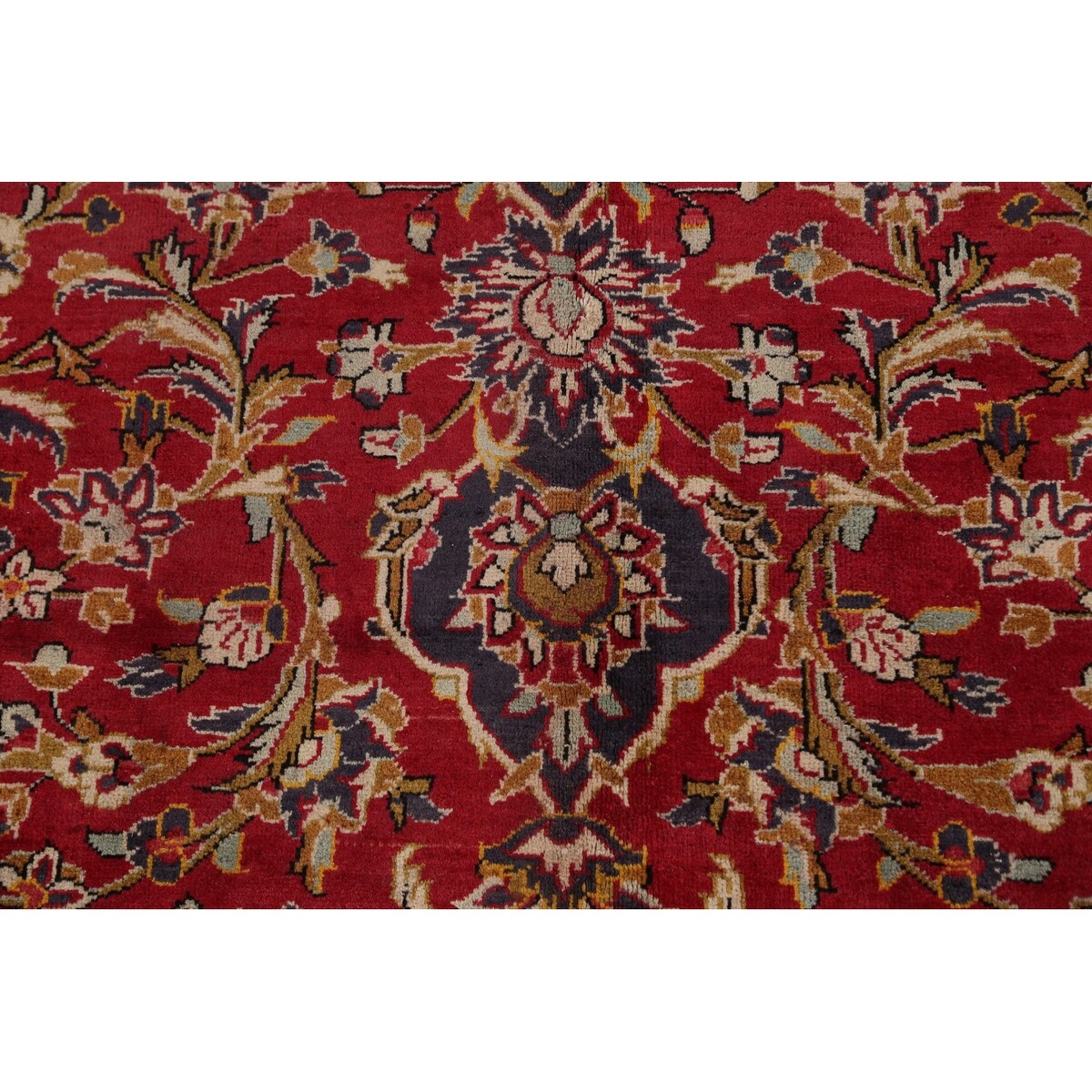 Floral Kashan Persian Traditional Area Rug Hand-knotted Wool Carpet - 9'10" x 13'4"